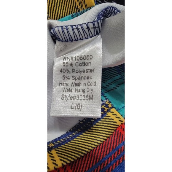 Carmin Women's Tartan Color Block Long Sleeve Patched Plaid Flannel Large - Picture 8 of 15